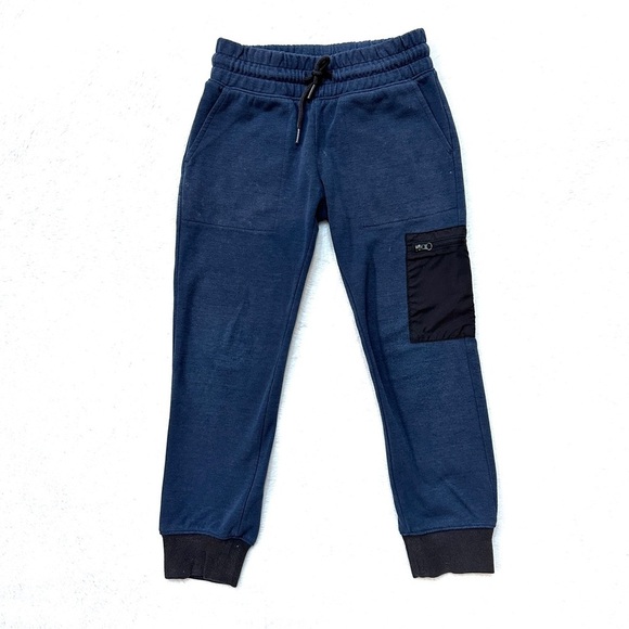 ⭐️ 5 for $25 Athletic Works Kids Navy Blue Jogger Pants Drawstring & Pockets M - Picture 1 of 6